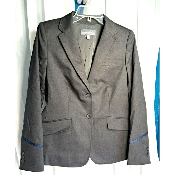 NWT American Airlines Flight Attendant Uniform Blazer Charcoal Wool Mix Size 6R - Picture 2 of 11